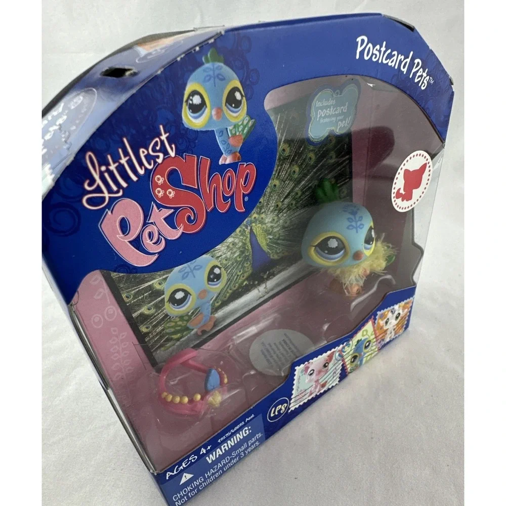 NEW LPS Littlest Pet Shop Peacock #1069‎ Postcard Pets 2009 Hasbro